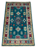 27012-Kazak Hand-Knotted/Handmade Afghan Rug/Carpet Tribal/Nomadic Authentic/ Size: 2'9" x 2'0"