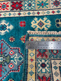 27012-Kazak Hand-Knotted/Handmade Afghan Rug/Carpet Tribal/Nomadic Authentic/ Size: 2'9" x 2'0"