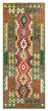 26953- Kelim Hand-Woven/Flat Weaved/Handmade Afghan /Carpet Tribal/Nomadic Authentic/Size: 6'8" x 2'6"