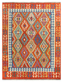 26962- Kelim Hand-Woven/Flat Weaved/Handmade Afghan /Carpet Tribal/Nomadic Authentic/Size: 7'10" x 6'0"