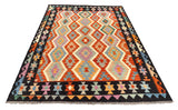 26960- Kelim Hand-Woven/Flat Weaved/Handmade Afghan /Carpet Tribal/Nomadic Authentic/Size: 8'1" x 5'7"