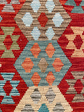 26959- Kelim Hand-Woven/Flat Weaved/Handmade Afghan /Carpet Tribal/Nomadic Authentic/Size: 8'3" x 5'9"