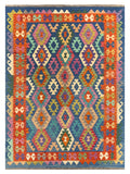 26963- Kelim Hand-Woven/Flat Weaved/Handmade Afghan /Carpet Tribal/Nomadic Authentic/Size: 8'1" x 5'9"