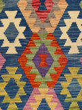 26963- Kelim Hand-Woven/Flat Weaved/Handmade Afghan /Carpet Tribal/Nomadic Authentic/Size: 8'1" x 5'9"