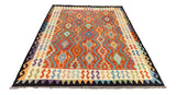 27023- Kelim Hand-Woven/Flat Weaved/Handmade Afghan /Carpet Tribal/Nomadic Authentic/Size: 8'3" x 6'0"