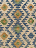 27024- Kelim Hand-Woven/Flat Weaved/Handmade Afghan /Carpet Tribal/Nomadic Authentic/Size: 7'9" x 5'8"