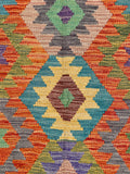 26979- Kelim Hand-Woven/Flat Weaved/Handmade Afghan /Carpet Tribal/Nomadic Authentic/Size: 8'0" x 5'8"