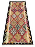 26941- Kelim Hand-Woven/Flat Weaved/Handmade Afghan /Carpet Tribal/Nomadic Authentic/Size: 6'8" x 2'6"