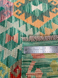 26957- Kelim Hand-Woven/Flat Weaved/Handmade Afghan /Carpet Tribal/Nomadic Authentic/Size: 7'9" x 5'6"