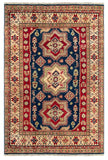 27022-Kazak Hand-Knotted/Handmade Afghan Rug/Carpet Tribal/Nomadic Authentic/ Size: 6'2" x 4'7"