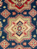 27022-Kazak Hand-Knotted/Handmade Afghan Rug/Carpet Tribal/Nomadic Authentic/ Size: 6'2" x 4'7"