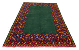 26907-Khal Mohammad Hand-Knotted/Handmade Afghan Rug/Carpet Traditional/Authentic/Size: 7'7" x 5'5"