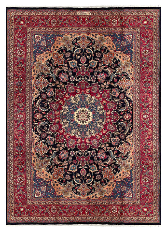 27028-Mashad Hand-Knotted/Handmade Persian Rug/Carpet Traditional Authentic/ Size: 11'1" x 7'10"