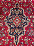 27027-Mashad Hand-Knotted/Handmade Persian Rug/Carpet Traditional Authentic/ Size: 11'1" x 7'9"