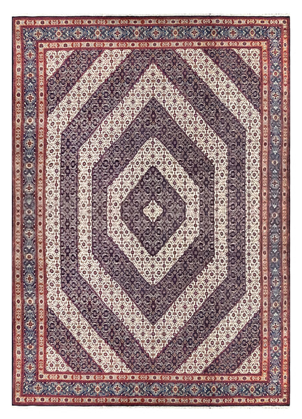 26865-Moud Handmade/Hand-Knotted Persian Rug/Traditional/Carpet Authentic/ Size: 13'1" x 9'3"