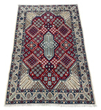 26866 - Nain Hand-knotted Persian Rug/Carpet Traditional Authentic/ Size: 4'2" x 2'8"