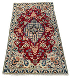 26867 - Nain Hand-knotted Persian Rug/Carpet Traditional Authentic/ Size: 4'5" x 2'8"