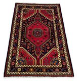 26889-Hamadan Hand-Knotted/Handmade Persian Rug/Carpet Tribal/Nomadic Authentic/ Size: 3'9" x 2'7"