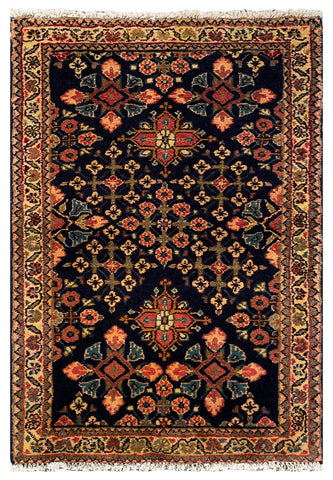 26886-Hamadan Hand-Knotted/Handmade Persian Rug/Carpet Tribal/Nomadic Authentic/ Size: 3'2" x 2'2"