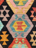 26978- Kelim Hand-Woven/Flat Weaved/Handmade Afghan /Carpet Tribal/Nomadic Authentic/Size: 6'6" x 4'9"