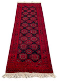 26913-Khal Mohammad Hand-Knotted/Handmade Afghan Rug/Carpet Traditional/Authentic/Size: 6'4" x 2'3"