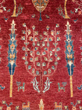 22373-Chobi Ziegler Hand-Knotted/Handmade Afghan Rug/Carpet Tribal/Nomadic Authentic/ Size: 11’11” x 9’3”