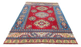 26931-Kazak Hand-Knotted/Handmade Afghan Rug/Carpet Tribal/Nomadic Authentic/ Size: 9'1" x 6'7"