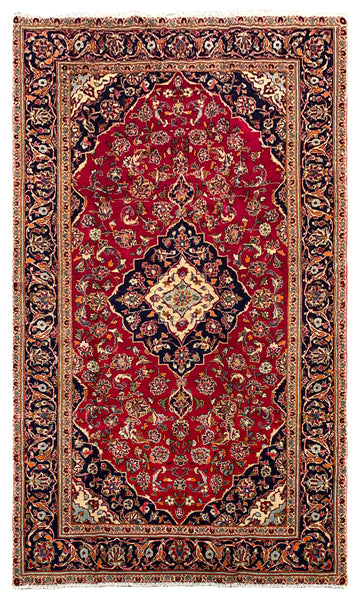 26874-Kashan Hand-Knotted/Handmade Persian Rug/Carpet Traditional/Authentic/Size: 8'5" x 5'0"