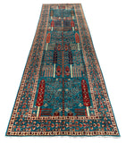 26895- Royal Chobi Ziegler Afghan Hand-Knotted Contemporary/Traditional/Size: 13'6" x 4'0"