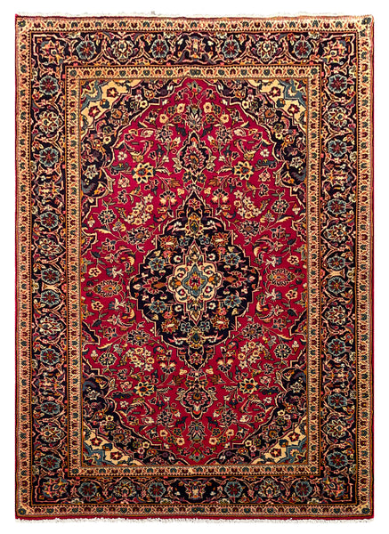 26875-Kashan Hand-Knotted/Handmade Persian Rug/Carpet Traditional/Authentic/Size: 7'1" x 5'0"