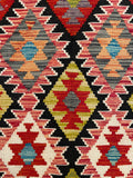 26975- Kelim Hand-Woven/Flat Weaved/Handmade Afghan /Carpet Tribal/Nomadic Authentic/Size: 6'2" x 4'8"