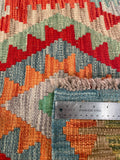 26942- Kelim Hand-Woven/Flat Weaved/Handmade Afghan /Carpet Tribal/Nomadic Authentic/Size: 6'6" x 2'6"