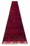 26909-Khal Mohammad Hand-Knotted/Handmade Afghan Rug/Carpet Traditional/Authentic/Size: 19'3" x 2'6"