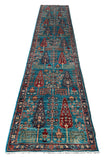 26897- Royal Chobi Ziegler Afghan Hand-Knotted Contemporary/Traditional/Size: 13'8" x 2'6"