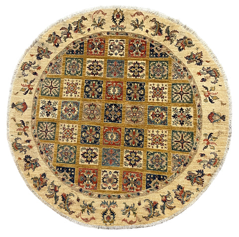 18676-Chobi Ziegler Hand-Knotted/Handmade Afghan Rug/Carpet Tribal/Nomadic Authentic/ Size: 5'9" x 6'0"