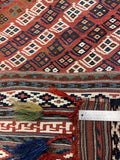 14646 - Shiraz Persian Hand-weaved Antique Authentic/Traditional Nomadic/Tribal/ Size: 6'4" x 4'9"