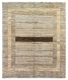 21746-Chobi Ziegler Hand-Knotted/Handmade Afghan Rug/Carpet Modern Authentic/Size: 9'6" x 8'0"