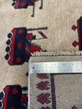 26779- Balutch War Rug/ Persian Hand-knotted Authentic/Nomadic/Tribal Rug/Carpet/ Size: 9'9" x 6'11"