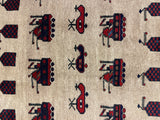 26779- Balutch War Rug/ Persian Hand-knotted Authentic/Nomadic/Tribal Rug/Carpet/ Size: 9'9" x 6'11"