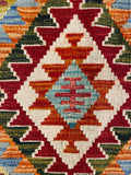 26018- Kelim Hand-Woven/Flat Weaved/Handmade Afghan /Carpet Tribal/Nomadic Authentic/Size: 2'11" x 2'0"