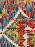 26017- Kelim Hand-Woven/Flat Weaved/Handmade Afghan /Carpet Tribal/Nomadic Authentic/Size: 2'11" x 2'0"