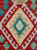 26020- Kelim Hand-Woven/Flat Weaved/Handmade Afghan /Carpet Tribal/Nomadic Authentic/Size: 3'0" x 2'6"