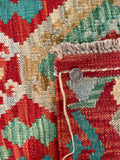 26020- Kelim Hand-Woven/Flat Weaved/Handmade Afghan /Carpet Tribal/Nomadic Authentic/Size: 3'0" x 2'6"