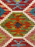 26026- Kelim Hand-Woven/Flat Weaved/Handmade Afghan /Carpet Tribal/Nomadic Authentic/Size: 2'11" x 2'0"