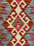 26024- Kelim Hand-Woven/Flat Weaved/Handmade Afghan /Carpet Tribal/Nomadic Authentic/Size: 2'11" x 2'0"