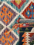 26028- Kelim Hand-Woven/Flat Weaved/Handmade Afghan /Carpet Tribal/Nomadic Authentic/Size: 2'11" x 2'0"