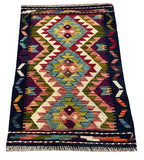 26031- Kelim Hand-Woven/Flat Weaved/Handmade Afghan /Carpet Tribal/Nomadic Authentic/Size: 3'0" x 2'0"