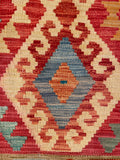 26035- Kelim Hand-Woven/Flat Weaved/Handmade Afghan /Carpet Tribal/Nomadic Authentic/Size: 2'11" x 2'0"