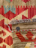 26035- Kelim Hand-Woven/Flat Weaved/Handmade Afghan /Carpet Tribal/Nomadic Authentic/Size: 2'11" x 2'0"