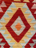 26040- Kelim Hand-Woven/Flat Weaved/Handmade Afghan /Carpet Tribal/Nomadic Authentic/Size: 2'11" x 2'0"